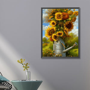 Sunflower Flower 40*60CM(Canvas) Full Round Drill Diamond Painting