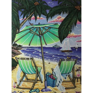 Beach Chair 30*40CM(Canvas) Full Round Drill Diamond Painting