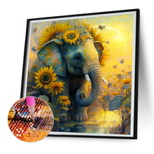 Load image into Gallery viewer, Sunflower Elephant 30*30CM(Canvas) Full Round Drill Diamond Painting
