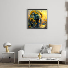 Load image into Gallery viewer, Sunflower Elephant 30*30CM(Canvas) Full Round Drill Diamond Painting
