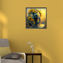 Load image into Gallery viewer, Sunflower Elephant 30*30CM(Canvas) Full Round Drill Diamond Painting
