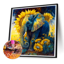 Load image into Gallery viewer, Sunflower Elephant 30*30CM(Canvas) Full Round Drill Diamond Painting
