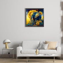 Load image into Gallery viewer, Sunflower Elephant 30*30CM(Canvas) Full Round Drill Diamond Painting
