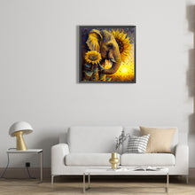 Load image into Gallery viewer, Sunflower Elephant 30*30CM(Canvas) Full Round Drill Diamond Painting
