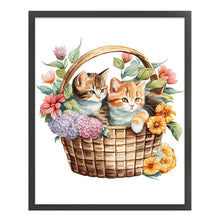 Load image into Gallery viewer, Cat Artwork (40*50CM) 11CT 3 Stamped Cross Stitch
