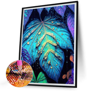 Monstera Leaves 30*40CM(Canvas) Full Round Drill Diamond Painting