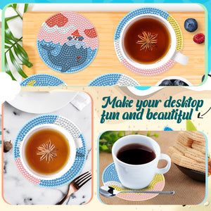 DIY Anime Art Mosaic Cup Cushion Creative for Tabletop Protection (YT10 )