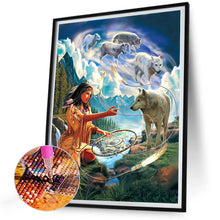 Load image into Gallery viewer, Beauty And Wolf Pump 30*40CM(Canvas) Full Round Drill Diamond Painting
