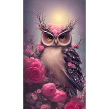Load image into Gallery viewer, Rose Owl (40*70CM) 11CT 3 Stamped Cross Stitch
