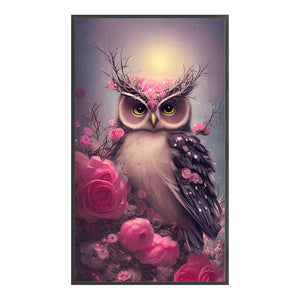 Rose Owl (40*70CM) 11CT 3 Stamped Cross Stitch