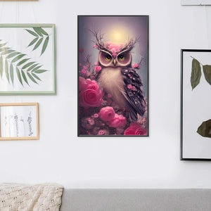 Rose Owl (40*70CM) 11CT 3 Stamped Cross Stitch