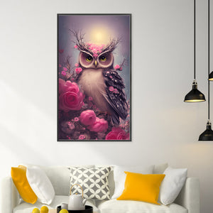 Rose Owl (40*70CM) 11CT 3 Stamped Cross Stitch