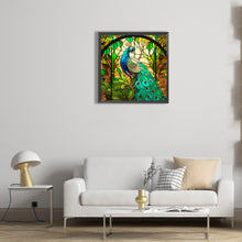 Load image into Gallery viewer, Green Peacock 30*30CM(Canvas) Full Round Drill Diamond Painting
