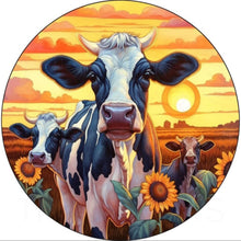 Load image into Gallery viewer, Sunflowers And Cows 30*30CM(Canvas) Full Round Drill Diamond Painting
