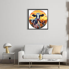 Load image into Gallery viewer, Sunflowers And Cows 30*30CM(Canvas) Full Round Drill Diamond Painting
