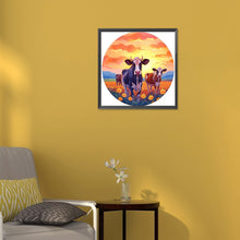 Load image into Gallery viewer, Sunflowers And Cows 30*30CM(Canvas) Full Round Drill Diamond Painting
