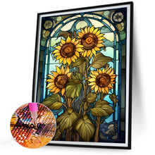 Load image into Gallery viewer, Sunflower Glass Painting 30*40CM(Canvas) Full Round Drill Diamond Painting
