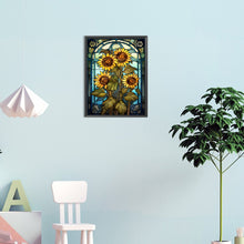 Load image into Gallery viewer, Sunflower Glass Painting 30*40CM(Canvas) Full Round Drill Diamond Painting
