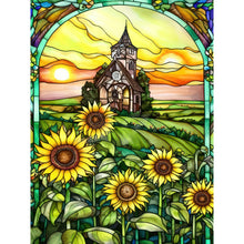 Load image into Gallery viewer, Sunflower Glass Painting 30*40CM(Canvas) Full Round Drill Diamond Painting
