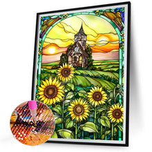 Load image into Gallery viewer, Sunflower Glass Painting 30*40CM(Canvas) Full Round Drill Diamond Painting
