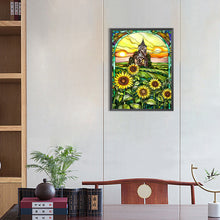 Load image into Gallery viewer, Sunflower Glass Painting 30*40CM(Canvas) Full Round Drill Diamond Painting
