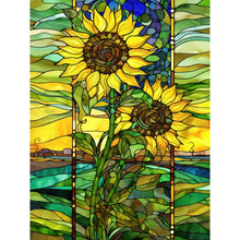 Load image into Gallery viewer, Sunflower Glass Painting 30*40CM(Canvas) Full Round Drill Diamond Painting
