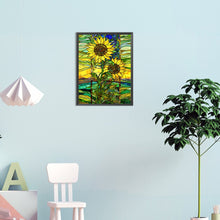 Load image into Gallery viewer, Sunflower Glass Painting 30*40CM(Canvas) Full Round Drill Diamond Painting
