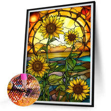 Load image into Gallery viewer, Sunflower Glass Painting 30*40CM(Canvas) Full Round Drill Diamond Painting
