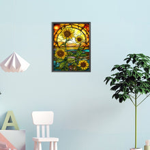 Load image into Gallery viewer, Sunflower Glass Painting 30*40CM(Canvas) Full Round Drill Diamond Painting
