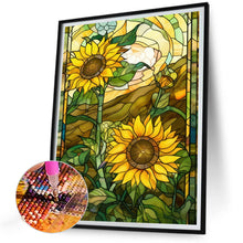 Load image into Gallery viewer, Sunflower Glass Painting 30*40CM(Canvas) Full Round Drill Diamond Painting
