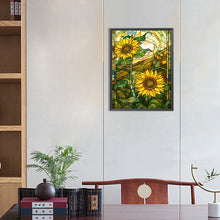 Load image into Gallery viewer, Sunflower Glass Painting 30*40CM(Canvas) Full Round Drill Diamond Painting
