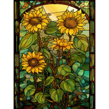 Load image into Gallery viewer, Sunflower Glass Painting 30*40CM(Canvas) Full Round Drill Diamond Painting
