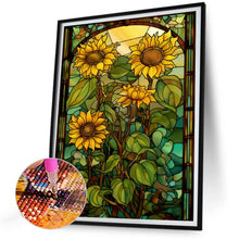 Load image into Gallery viewer, Sunflower Glass Painting 30*40CM(Canvas) Full Round Drill Diamond Painting
