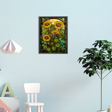 Load image into Gallery viewer, Sunflower Glass Painting 30*40CM(Canvas) Full Round Drill Diamond Painting
