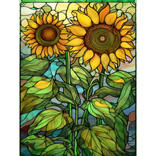 Load image into Gallery viewer, Sunflower Glass Painting 30*40CM(Canvas) Full Round Drill Diamond Painting
