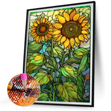 Load image into Gallery viewer, Sunflower Glass Painting 30*40CM(Canvas) Full Round Drill Diamond Painting
