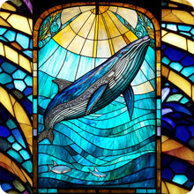 Load image into Gallery viewer, Marine Life Glass Painting 30*30CM(Canvas) Full Round Drill Diamond Painting
