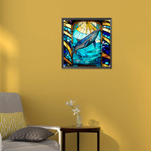 Load image into Gallery viewer, Marine Life Glass Painting 30*30CM(Canvas) Full Round Drill Diamond Painting
