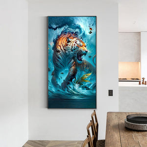 Tiger Mind 40*70CM(Canvas) Full Round Drill Diamond Painting