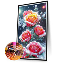Load image into Gallery viewer, Snow Rose 40*70CM(Canvas) Full Round Drill Diamond Painting
