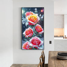 Load image into Gallery viewer, Snow Rose 40*70CM(Canvas) Full Round Drill Diamond Painting
