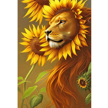 Load image into Gallery viewer, Lion Sunflower (40*60CM) 11CT 3 Stamped Cross Stitch
