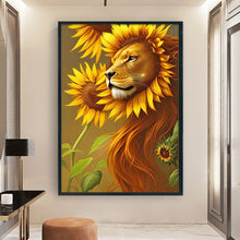 Load image into Gallery viewer, Lion Sunflower (40*60CM) 11CT 3 Stamped Cross Stitch
