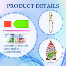 Load image into Gallery viewer, 12pcs Diamond Art Key Rings for Beginners Home Decoration (Red Hat Gnome)
