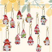 Load image into Gallery viewer, 12pcs Diamond Art Key Rings for Beginners Home Decoration (Red Hat Gnome)
