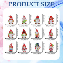 Load image into Gallery viewer, 12pcs Diamond Art Key Rings for Beginners Home Decoration (Red Hat Gnome)
