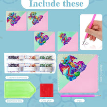 Load image into Gallery viewer, DIY Diamond Art Bookmarks Art Craft 5D Leather Triangle Page Book Marks(SQ026)
