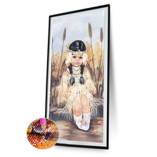 Load image into Gallery viewer, Little Girl 40*70CM(Canvas) Full Round Drill Diamond Painting
