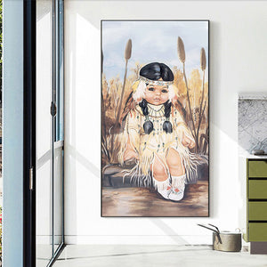 Little Girl 40*70CM(Canvas) Full Round Drill Diamond Painting