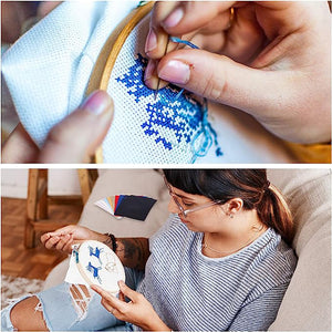 3pcs 11CT Cotton Aida Cloth DIY Cross Stitch Count Embroidery Fabric (40x40cm)